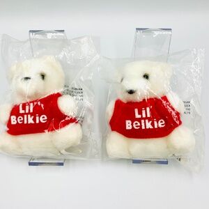 Vintage “Lil Belkie” Belk white red shirt Bear Ornaments Collectible plush toy